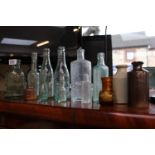 Collection of Old Advertising bottles inc. Mellins of London