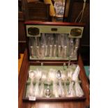 Cased Viners 58 Piece Silver plated canteen of Cutlery