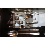 Colelction of assorted 19thC and later Silver Flatware and Napkin rings 260g total weight