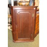 Early 19thC Panelled corner cabinet with shaped shelves to interior. 102cm in Height