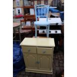 Painted Cafe Chair, Oak Bedside chest and a Painted cabinet