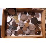 Collection of assorted COins inc. Cartwheel Penny, Huntingdon Union Bread Coins, Silver and Bronze