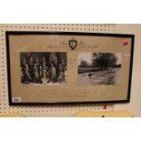 Framed Photographic collage 'Clare College 2nd May Boat 1952'