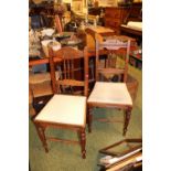 3 Edwardian Bedroom chairs with Spindle backs