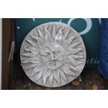 Circular Sun and Moon face wall decoration