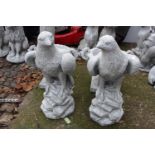 2 Large Concrete Eagles 60cm