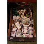 Box of assorted ceramics inc. Royal Albert, Aynsley Vase etc