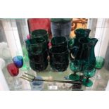 Collection of Victorian and Later coloured glassware