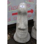 Concrete Garden Easter Island Head 39cm