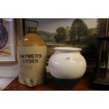 Gaymers Cyder two tone flagon and a Phillip Gardiner Studio Pottery Vase