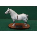 Beswick Connoisseur model Champion Welsh Mountain pony: On wooden base.