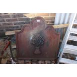 Heavy Cast Iron Wheatsheaf fire back