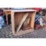 Stripped Pine Bookcase and a Victorian Swing mirror