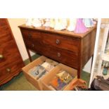 Edwardian Chest of 3 drawers with inlaid detail over tapering legs