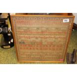 Framed Alphabetic Sampler Dated 1867