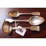 A Collection of Silver Spoons inc Silver Dessert Spoon 1838 (3) 109g total weight