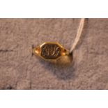 Gents 9ct Gold Signet ring 5.8g total weight