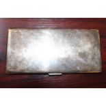 Good quality Rectangular Silver cigarette case with gilded interior 1941. 270g total weight