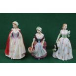 Royal Doulton Figurines Bess HN 2002, Prue HN 1996 & Carolyn HN 2112