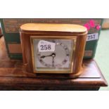 Elliott Walnut cased mantel clock with roman numeral dial