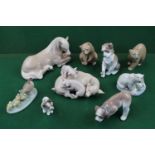 Collection of LLadro & Nao to include Bears, Pig group, Horse etc (9)