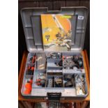 Collection of Meccano in a plastic case with Manual