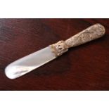 Victorian Silver and mother of Pearl miniature page turner Birmingham 1896