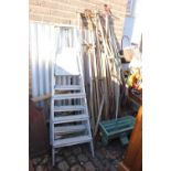 Large collection of Vintage Garden tools and ladders