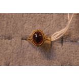 9ct Gold Cabochon set ring 2.5g total weight
