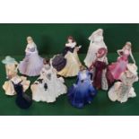 Collection of 10 Coalport figurines Ladies of Fashion Hilary, The Basia Larzycka Collection The