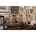 Scratch Built model of a Brixham Trawler and model marked Fragata Siglo XVIII