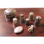 Collection of Silver items inc Pill box, Locket Silver bear charm etc
