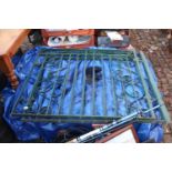 Pair of Wrought metal painted driveway gates