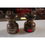 Pair of 20thC Silver Salt and Pepper grinders