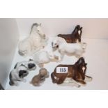 Collection of USSR, Copenhagen and Nao figures inc. Horses, Dogs etc