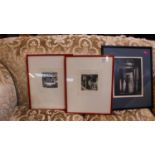 Collection of 3 Hand Signed Etchings framed and mounted