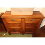 Edwardian carved Sideboard with carved panel doors