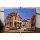 John Bell Oil on canvas of Peterborough Clock tower