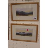 2 Framed and mounted watercolours of Highland scenes signed