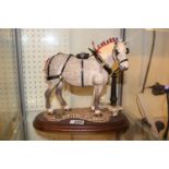 Country Artist Percheron by David Ivey on wooden base