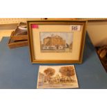 2 Small watercolours of of Huntingdon signed