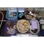 Collection of assorted Jewellery inc. Brooches, Necklaces and watches