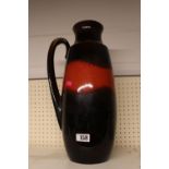 West German 2 Tone Large Handled vase (chip to rim)