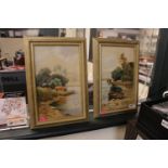 Pair of E I Boothby Oil on canvas paintings