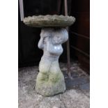 Concrete Bird bath base with matched top