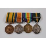 Rare Cambridgeshire Regiment group of 4 medals to corporal/Sergeant Charles Walton from Wisbech.