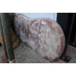 Bombe Red Patinated marble cabinet top