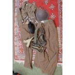 Collection of Army related Clothing, Belts and a Helmet