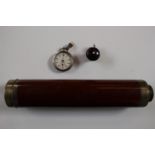 Jones & Sons of Holborn London Telescope, Pocket watch and a Treen Tape measure
