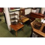 Collection of assorted furniture inc. Swing mirror, Corner unit, elbow chair and a Square side table